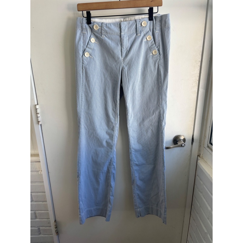 G1 Clothing Factory Seersucker Sailor Pants size 8‎ Nautical coastal beach